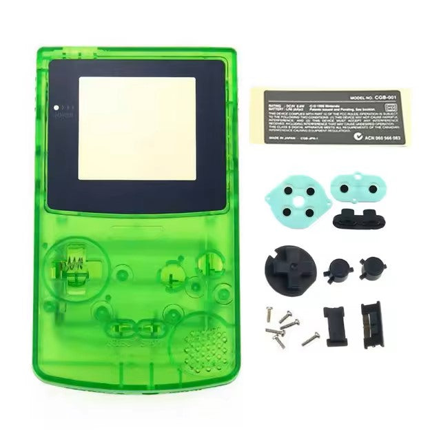 JCD Plastic Game Shell Housing Case Cover For Gameboy Color Game GBC Console Shell With Buttons Kits Screw Sticker Label Part Dealshavens