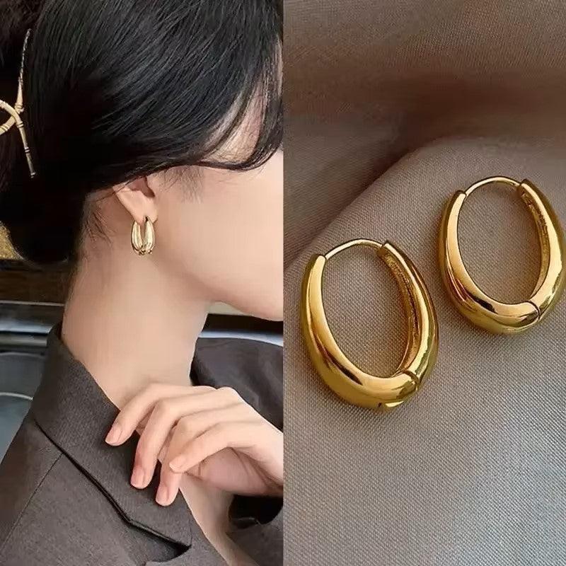2023 Hot Sale Fashion Metal Drop Earrings for Woman Vintage Hoop Earring Trend Classic Party Wedding Pendant Jewelry Gift Dealshavens