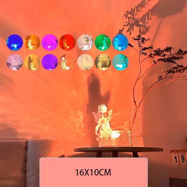 "Light Ins Water Ripple Charging Flame Night Lamp"