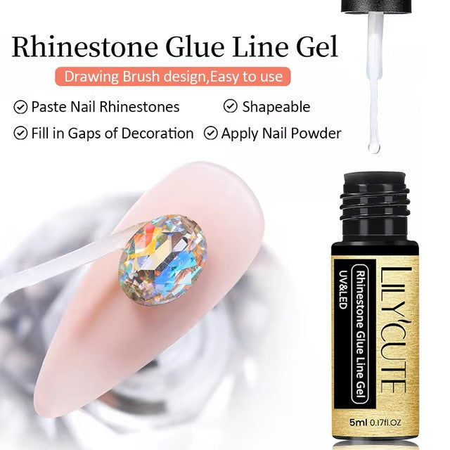 LILYCUTE 5ml Super Bright Metallic Painting Liner Gel Nail Polish Silver Gold Rose Mirror Graffiti Stripe Pull Line Nail Art Gel