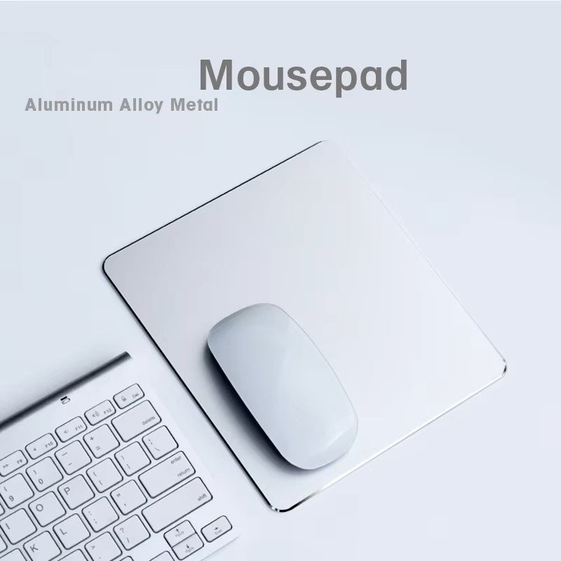 "Metal Aluminum Mouse Pad, Smooth, Thin, Waterproof"