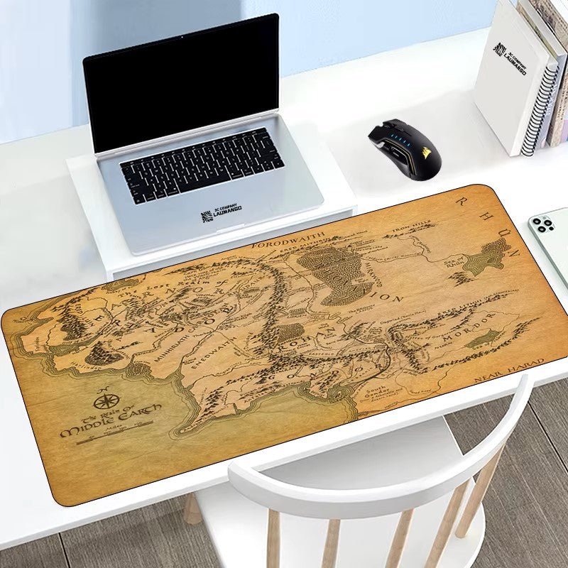 Mouse Mats Lotrs Movie Rings Mat Large Pad Mousepad