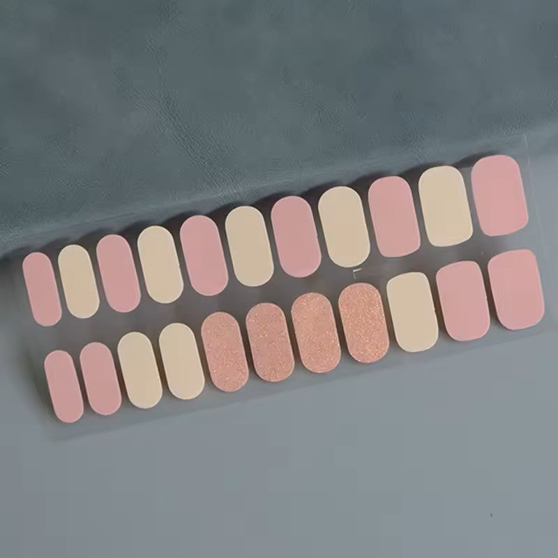 22finger Flash Sequin Nail Polish Gel Film ins Wind Waterproof Lasting Nail Sticker