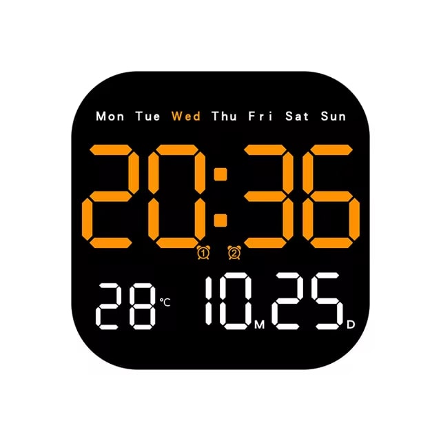 Digital Wall Clocks Temperature Date Week Dispaly Electronic Wall Clock