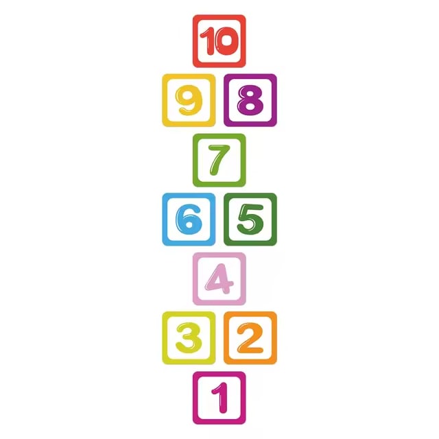 Hopscotch Floor Stickers Lattice Number Game Kindergarten Children Room Cartoon Wall Stickers Waterproof Dealshavens