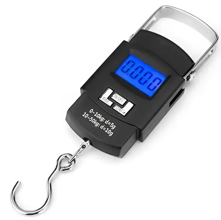 "Luggage Scale 1pc Black 50kg Portable LCD Digital Hook"