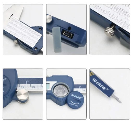 فرجار رقمي من الفولاذ المقاوم للصدأ المقوى من SHAHE 0-150 مم، فرجار Messschieber، فرجار إلكتروني، ميكرومتر