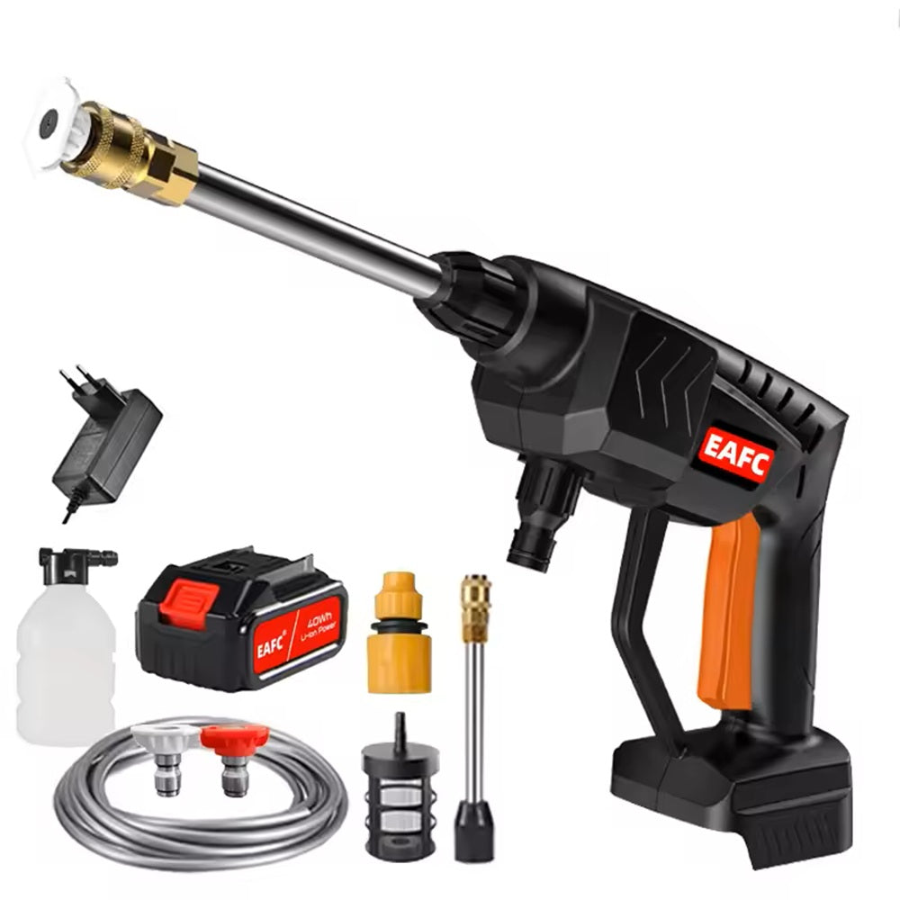 "Cordless 21V 60Bar High-Pressure Car Wash Gun"
