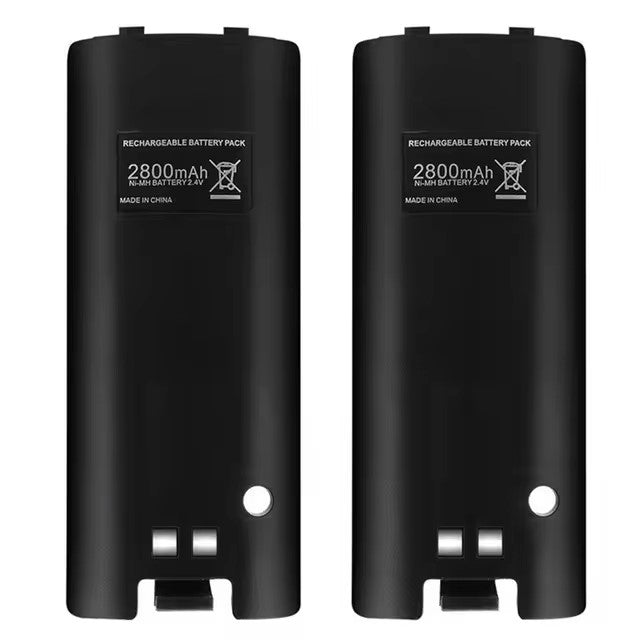 Nintendo For Batteries 2pcs Rechargeable 2800mAh wii/wii U