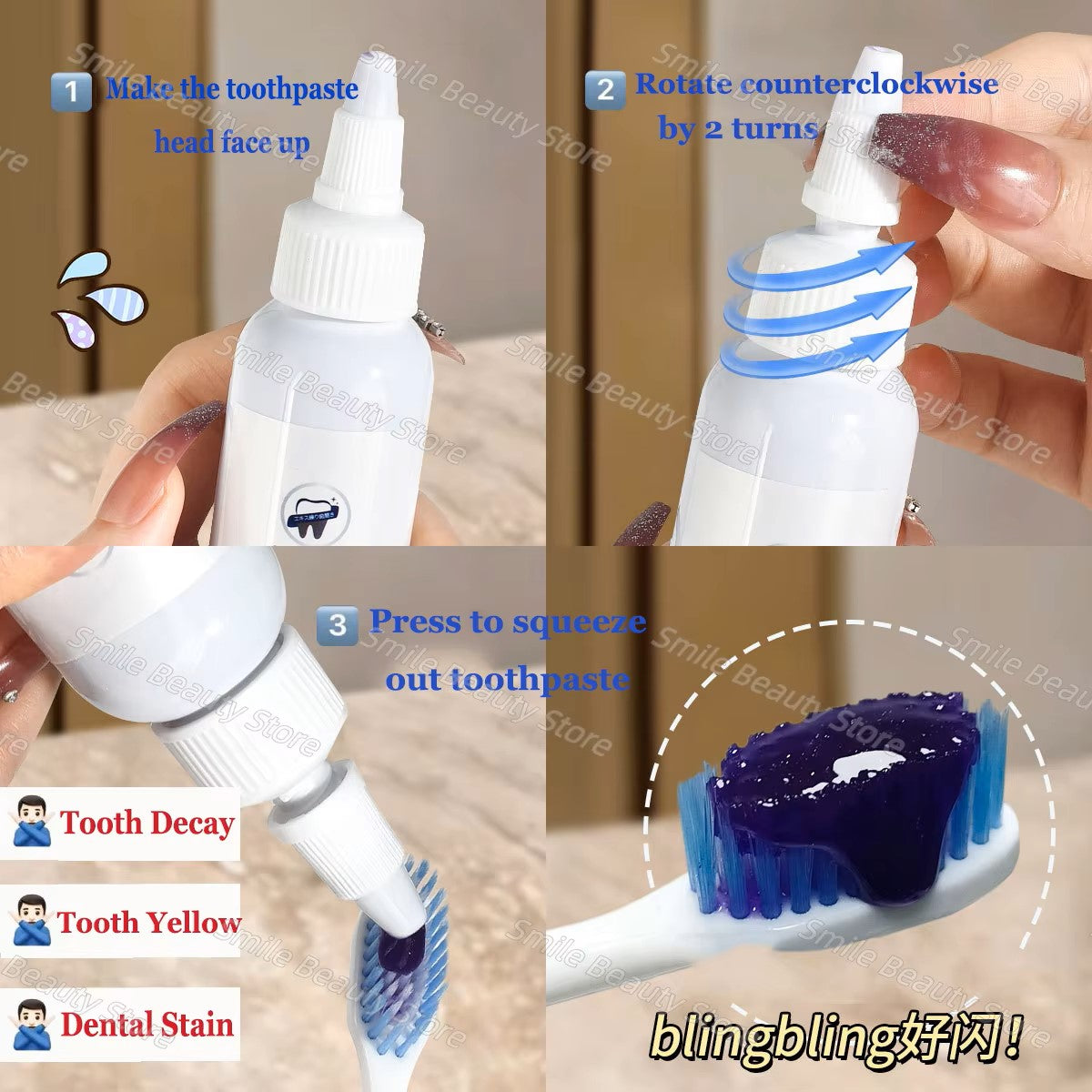 Teeth Whitening Enzyme Toothpaste Fresh Breath Beauty Health