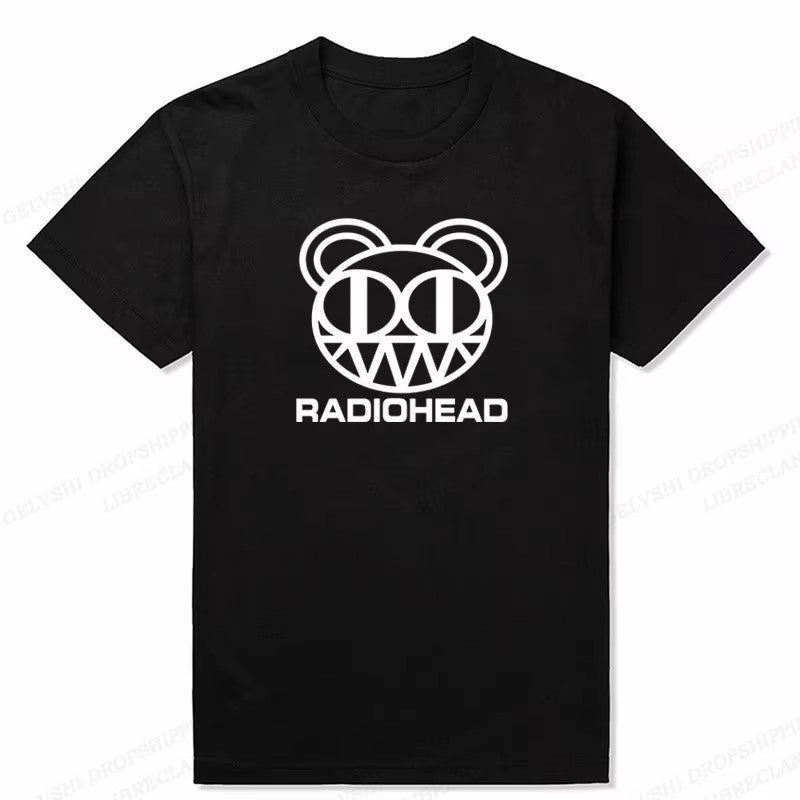 Vintage Radiohead T shirt Men Fashion T-shirt Cotton Tshirt Boy Tees Short Sleeve T-shirt Rock Band Camisetas Men's Clothing Dealshavens