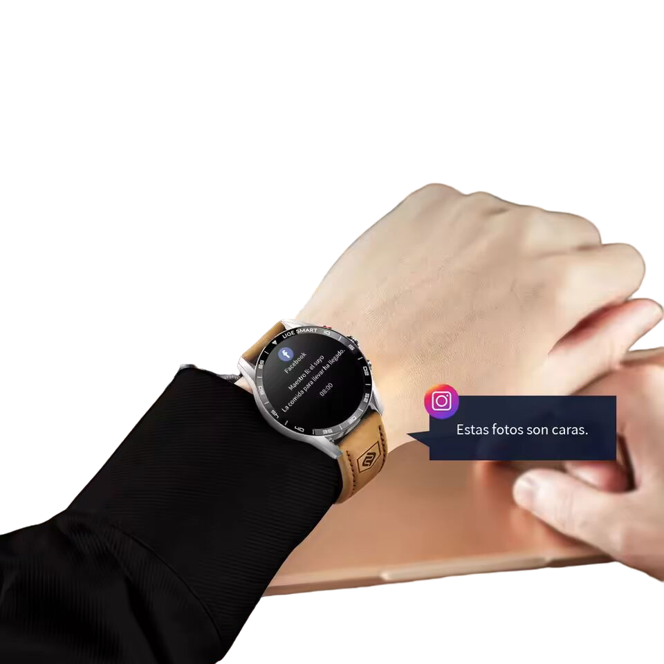 LIGE AMOLED Screen Smart Watch For Men Waterproof