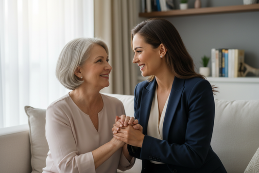 Savannah Guthrie smiles warmly while spending time with her children, showing a candid moment of motherhood.