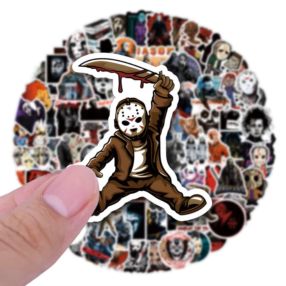 10/30/50/100PCS Mixed Horror Movie Character Stickers Graffiti Decals DIY Laptop Notebook Fridge Suitcase Classic Sticker Toys Dealshavens