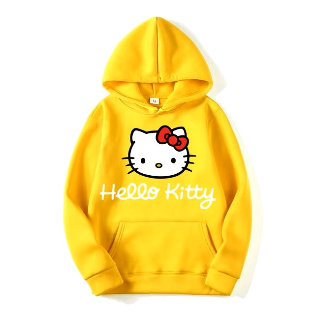 New Hello Kitty Anime Hoodie Casual Sweatshirt Boys Fleece Pullover Y2k Sudadera Couples Print Hoodies Jacket Kids Clothes Girls - Dealshavens