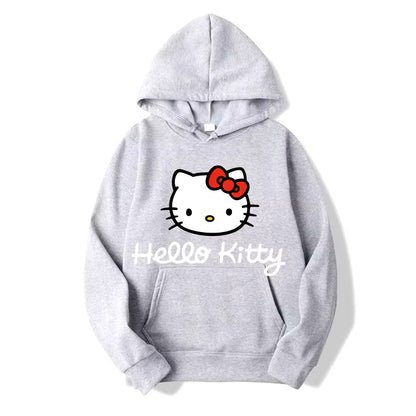 New Hello Kitty Anime Hoodie Casual Sweatshirt Boys Fleece Pullover Y2k Sudadera Couples Print Hoodies Jacket Kids Clothes Girls - Dealshavens