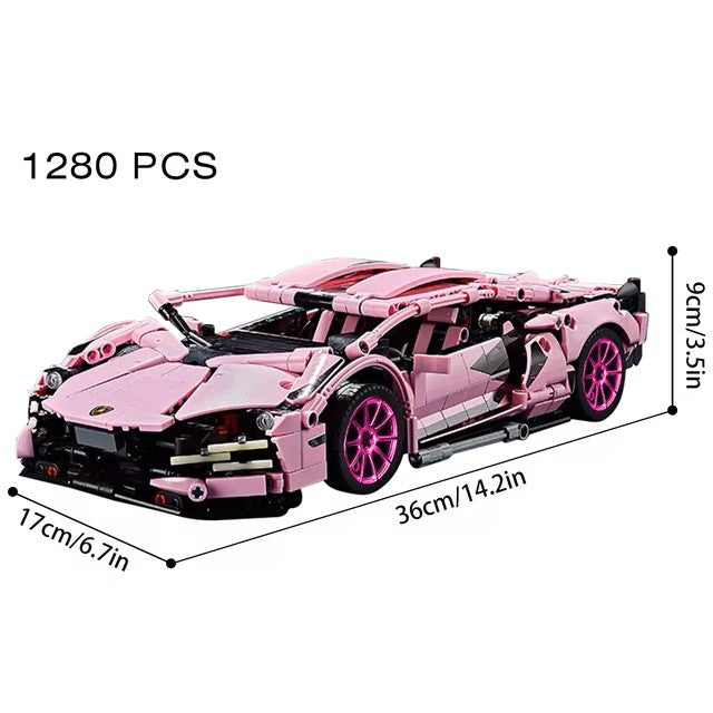 Riceblock Technical 1:14 Racing Sport Car Model Building Blocks Bricks MOC City Vehicle Supercar Adult Toy For Boy Children Gift