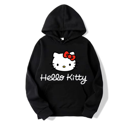 New Hello Kitty Anime Hoodie Casual Sweatshirt Boys Fleece Pullover Y2k Sudadera Couples Print Hoodies Jacket Kids Clothes Girls - Dealshavens