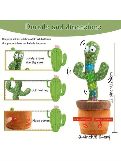 One-piece dancing talking cactus toys for baby boys and girls, singing mimicking recording repeating what you say Sunny Cactus Up Plus. - Dealshavens