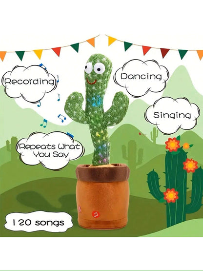 One-piece dancing talking cactus toys for baby boys and girls, singing mimicking recording repeating what you say Sunny Cactus Up Plus. - Dealshavens