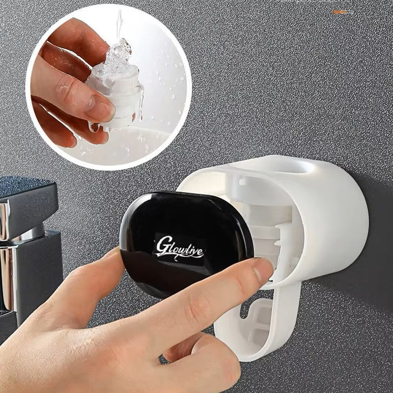 1pc Wall Mounted Automatic Toothpaste Squeezer and Toothbrush Holder - Convenient and Hygienic Bathroom Accessory Dealshavens