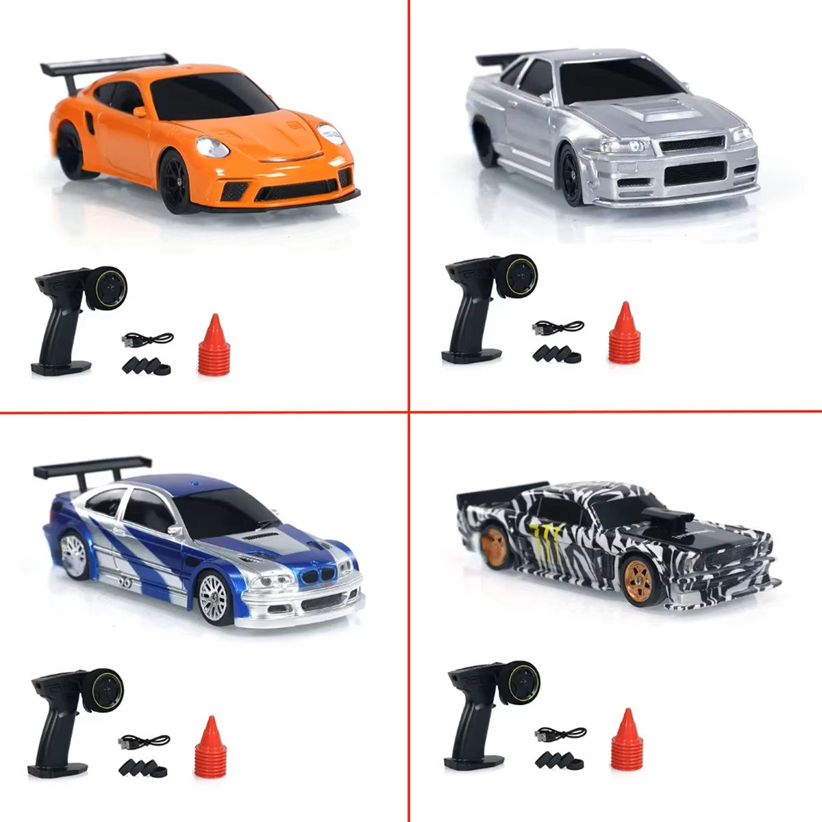 2.4G RC Drift Car 1/43 4WD Remote Control Car High Speed Four Wheel Drive Radio Controlled Mini Racing Car Model Boy Toy Gift