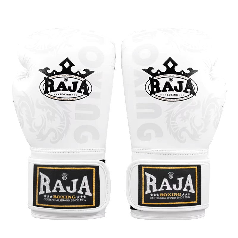 Raja Boxing Gloves Muay Thai Handmade Standard Microfiber Semi Leather