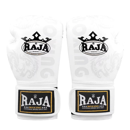 Raja Boxing Gloves Muay Thai Handmade Standard Microfiber Semi Leather