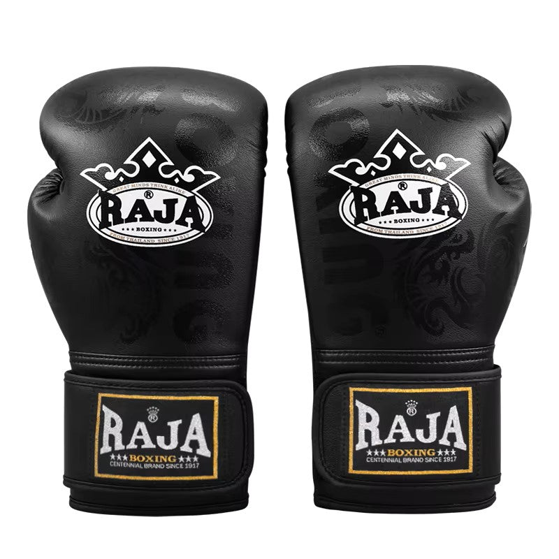 Raja Boxing Gloves Muay Thai Handmade Standard Microfiber Semi Leather