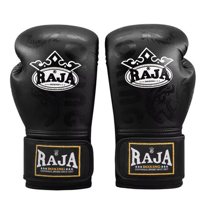 Raja Boxing Gloves Muay Thai Handmade Standard Microfiber Semi Leather