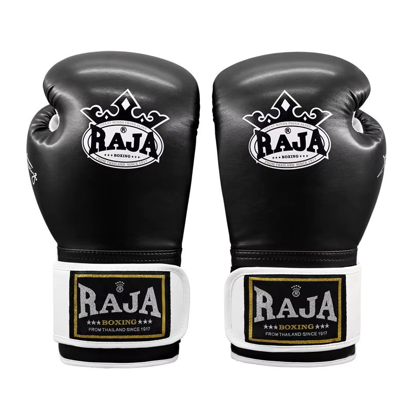 Raja Boxing Gloves Muay Thai Handmade Standard Microfiber Semi Leather