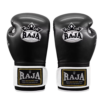 Raja Boxing Gloves Muay Thai Handmade Standard Microfiber Semi Leather