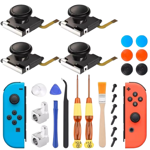 25In1 Joycon Joystick Replacement Kit for Nintendo Switch Ns Left Right Controller Repair Parts 3D Analog Thumb Stick Accessory