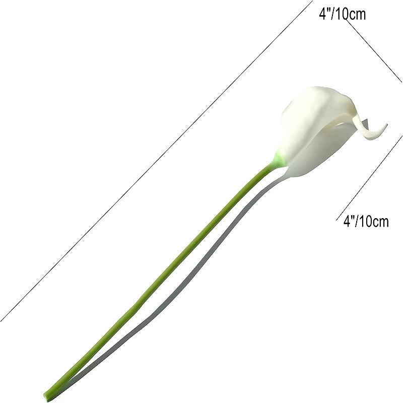 2/5Pieces Real Touch Calla Lily Artificial Flowers White Wedding Bouquet Bridal Shower Party Home Flower Decoration Fake Flowers Dealshavens