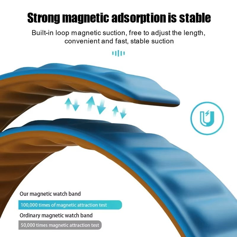 Magnetic For Apple Watch Ultra 49mm Band 41mm 45mm 40mm 44mm 38/42mm Silicone Link Bracelet iWatch Series 8 7 6 SE 5 4 3 Strap Dealshavens