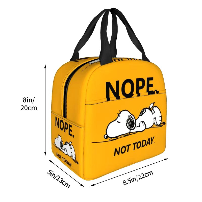 Custom Funny Cartoon Snoopy Lunch Box Waterproof Thermal Cooler Food Insulated Lunch Bag Kids For Kids Portable Picnic Tote Bags Dealshavens