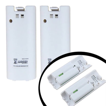 2pcs Rechargeable 2800mAh Batteries For Nintendo wii/wii U for Nintendo Wii Remote Controller