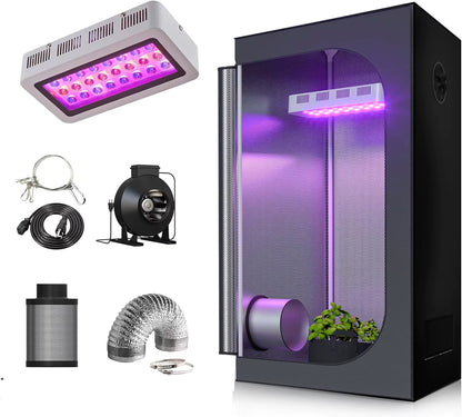"LED 300W Grow Light Kit + 36"x20"x63" Tent Combo"