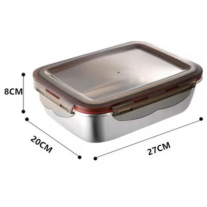 304 Stainless Steel Food Lunch Bento Box Sealed Leakproof Travel Storage Box Household Pickle Box Microwave Heating Lunchboxs Dealshavens