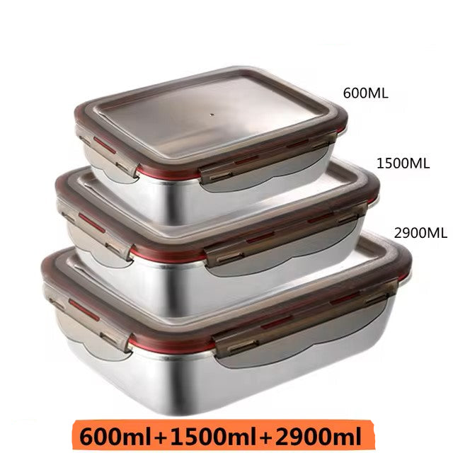 304 Stainless Steel Food Lunch Bento Box Sealed Leakproof Travel Storage Box Household Pickle Box Microwave Heating Lunchboxs Dealshavens