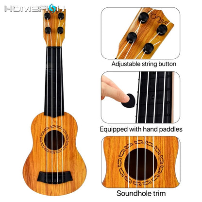 Elementary instruments with paddles simulating Yukrili music toys can be played with 35 cm Ukulele Children Guitar Toy. - Dealshavens