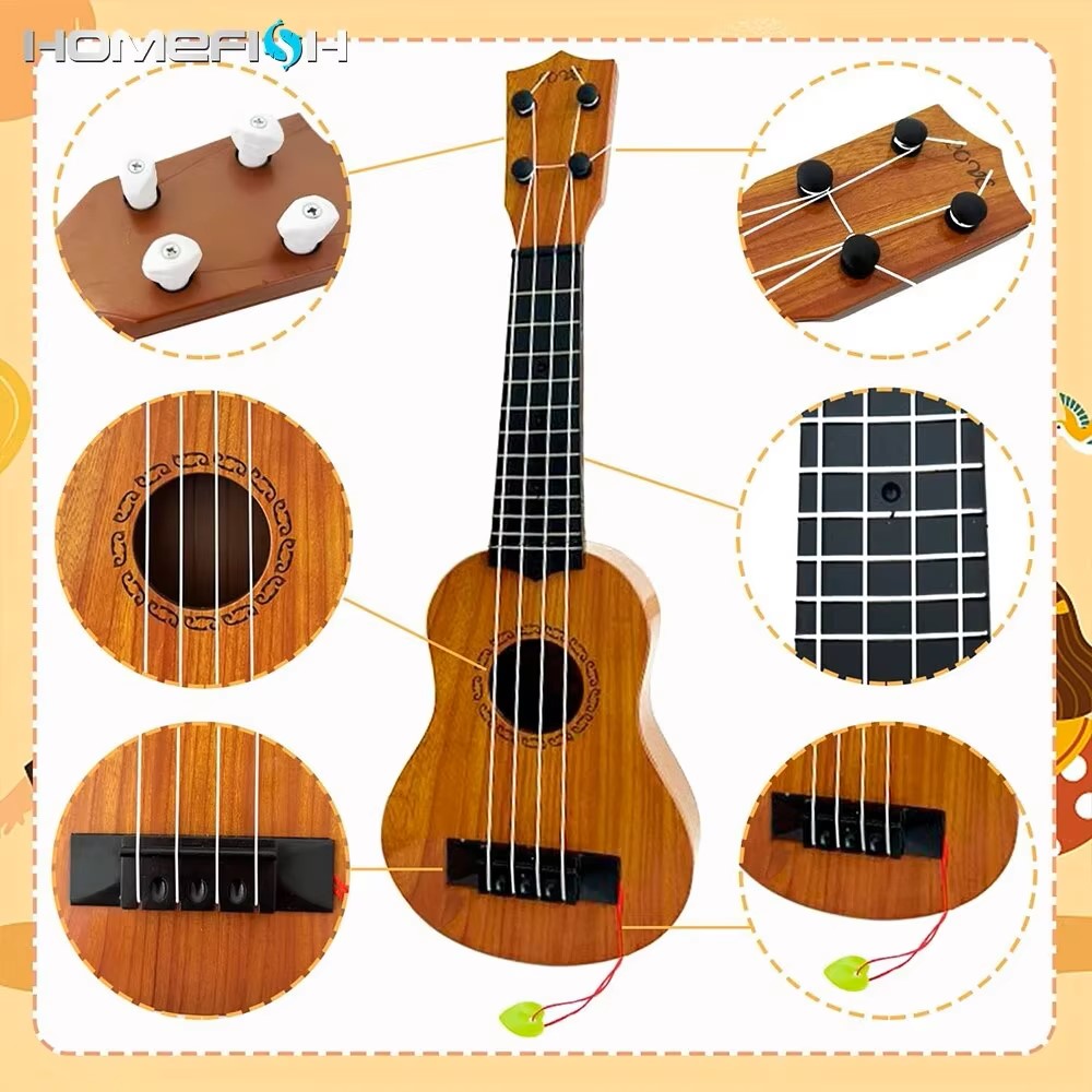 Elementary instruments with paddles simulating Yukrili music toys can be played with 35 cm Ukulele Children Guitar Toy. - Dealshavens