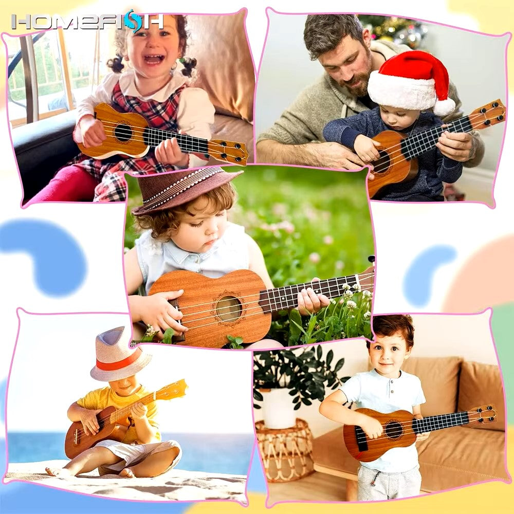 Elementary instruments with paddles simulating Yukrili music toys can be played with 35 cm Ukulele Children Guitar Toy. - Dealshavens