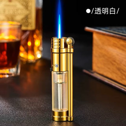 3D Embossed Dragon Crocodile Dual Fire Lighter Metal Windproof Jet Fire Open Flame Convertible Gas Lighter Smoking Men Gift