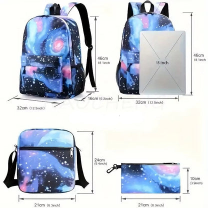 3Pcs Sets Boys Girl Football CR7 School Backpack School Bags Travel Bags Laptop Zipper Rucksack New Mochila For Students Bags