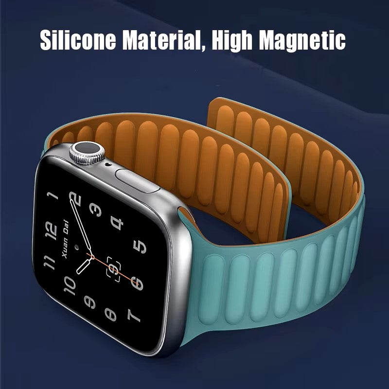 Magnetic For Apple Watch Ultra 49mm Band 41mm 45mm 40mm 44mm 38/42mm Silicone Link Bracelet iWatch Series 8 7 6 SE 5 4 3 Strap Dealshavens