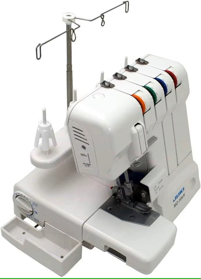 3 or 4 Thread Serger, Lay In Tensions, Adjustable Differential Feed, Built In Rolled Hem, Automatic Lower