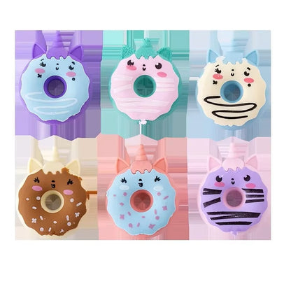 4 Pcs Cute Kawaii Donut Rubber Eraser Creative Pencil Erasers School Supplies Stationery Kids Students Cool Prizes