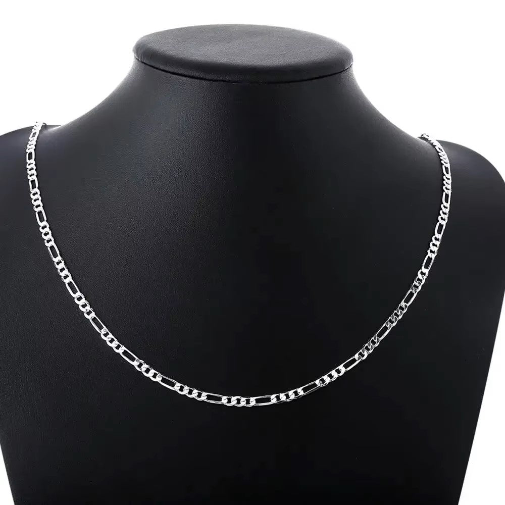 60cm 925 sterling Silver 24Inches fine 4MM chain Necklaces for women fashion party wedding Jewelry Christmas gifts Dealshavens