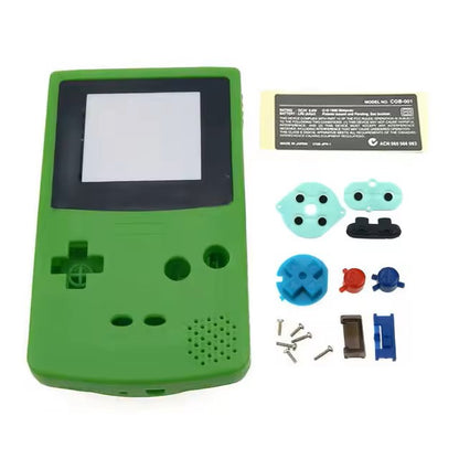 JCD Plastic Game Shell Housing Case Cover For Gameboy Color Game GBC Console Shell With Buttons Kits Screw Sticker Label Part Dealshavens